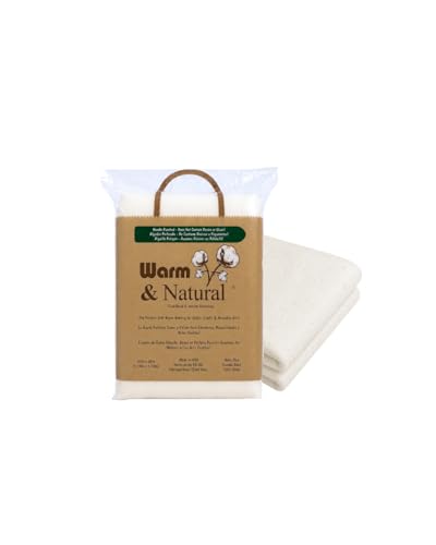 The Warm Company - Warm & Natural Cotton Quilt Batting – Baby Size 45' x 60' – Premium Quilt &...