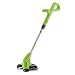 Produktbild Greenworks Akku-Rasentrimmer G24LT (Li-Ion 24V 25cm Schnittbreite 4900 U/min 1,65mm Fadendurchmesser automatischer Fadenvorschub dreh- und neigbarer Motorkopf ohne Akku und Ladegerät)