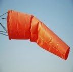 Fabri-Tech 400 Denier Nylon Airport Windsock, International Orange (18 X 84) Made in USA