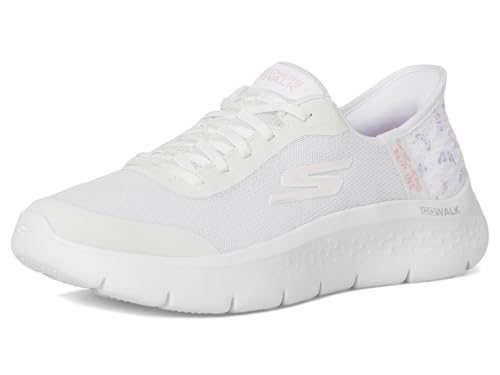 Image of Skechers Women's Go Walk Flex Eva Hands Free Slip-ins, White /Pink, 6