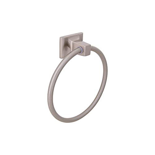 Image of Design House 539163 Millbridge Wall-Mounted Towel Ring for Bathroom, Satin Nickel, Easy Installation with Standard Mount & Concealed Screws