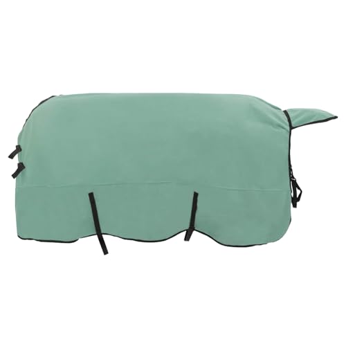 vidaXL Manta de caballo de poliéster verde especial, moderna, ecuestre, funda extraíble para caballo, capa cálida, funcional, elegante accesorio para exteriores
