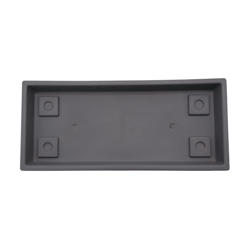 The HC Companies Venetian Rectangular Plant Tray - Lightweight Plastic Plant Saucer - Plant Drip Trays for Drainage -UV Resistant Pot Saucer for Indoor & Outdoor Use (17.5