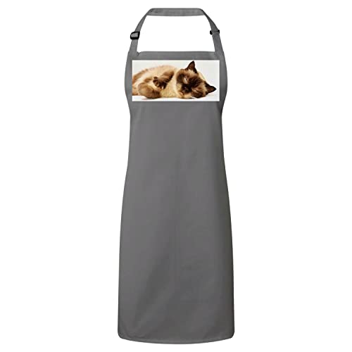 Tablier cuisine siamois gris pour cuisiner en mode relax et chill à la maison