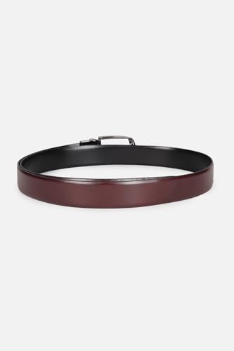 Image of Louis Philippe Men's 100% Italian Leather Dual Tone Zinc Alloy Buckle Formal Reversible Belt