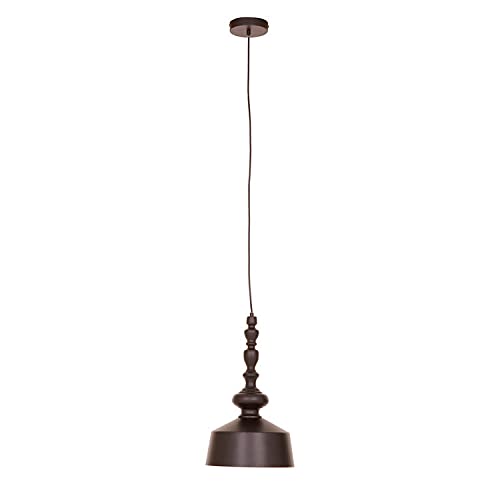 Interiors By Premier Leni Iron Pendant Ceiling Light - Matte Black
