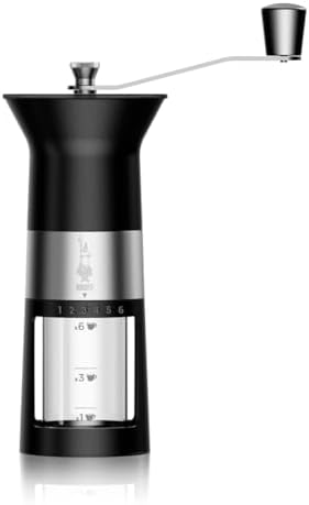 Bialetti MCPRO001 Manual Coffee Grinder, Alloy Steel, Black