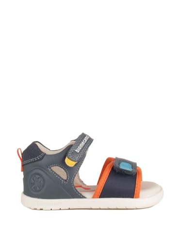 Sandales Bébé Biomecanics Bleu 262170-a556 - Chaussures premiers pas en cuir souple pour garçon