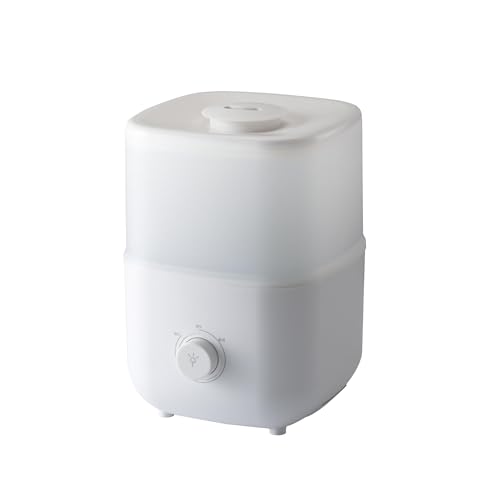 MOKKA 超音波加湿器 卓上 4L容量 25畳まで対応 360°回転ミスト アロマセラピー お手入れ簡単な上部給水 最大40時間連続稼働 ホワイト 寝室に最適