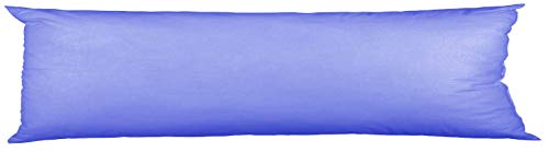 LC Funda de almohada de 100% franela de algodón cepillado, soporte de cuerpo largo ortopédico para embarazo L.Blue Talla:19'' x 54'' Cover
