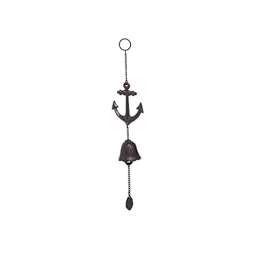 Beachcombers B22712 Iron Anchor Bell Drop, 17.72-inch High