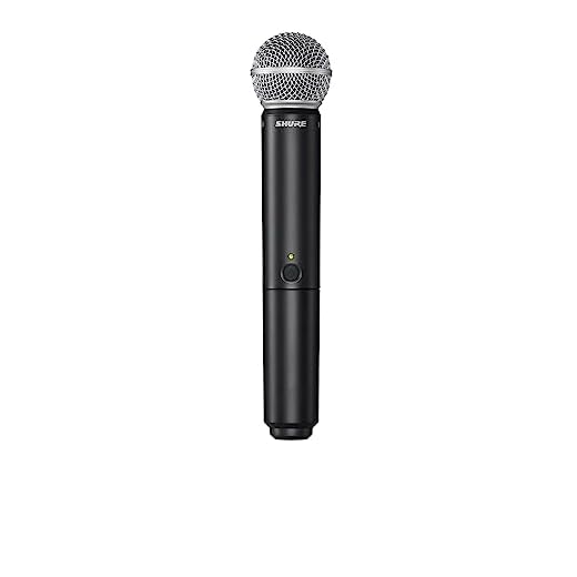 Transmisor inalámbrico de Mano Shure BLX2/SM58 con cápsula de micrófono Vocal SM58 - para su Uso con Sistemas de micrófono inalámbrico BLX (Receptor se Vende por Separado) | Banda K3E