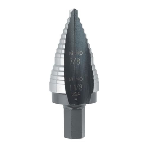 Irwin Tools IRWIN 10239CB Unibit 2-Steps Cobalt Alloy Steel Step Drill Bit for 1/2-Inch and 3/4-Inch KO, Black