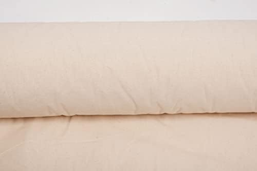 Cotton Calico Fabric by The Metre UK Seller, Medium Weight 67 inches Wide Unbleached Natural Cream Colour Material Fabric- Metre (3 Meters)