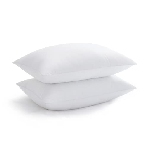 Acanva Bed Pillows for Sleeping, Cooling Hotel Quality with Premium Soft 3D Down Alternative Fill for Back, Stomach or Side Sleepers, Standard (Pack of 2), White