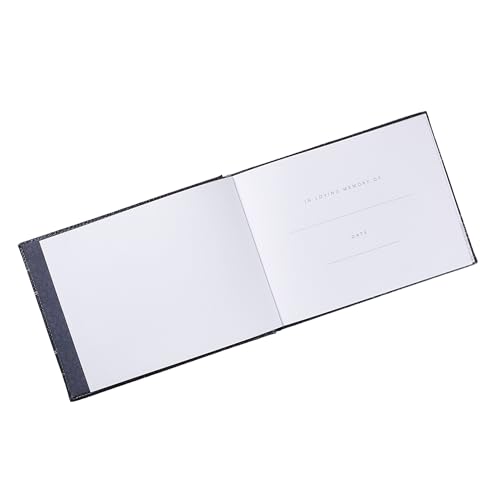 Image of Christian Art Gifts in Loving Memory Guest Book - Grey Padded Faux Leather w /Debossed Cover Design - Condolence Book, Funeral Guest Book, Memorial Sign-in Book for Funerals & Memorial Services