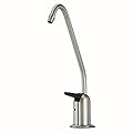 Watts Premier Pureteck Standard Air Gap Auxiliary Faucet with 1/4" Supply Tubing Connection for RO Reverse Osmosis Water Filtration Systems, Touch N'Flow Spring Loaded Handle, Brushed Nickel