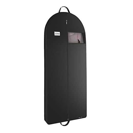 Black Garment Bag for Travel and Storage, Breathable, 26 inch x 65 inch x 5 inch with Zipper and Eye-Hole, Carry Handles for Folding for Suits Tuxedos Dresses Coats