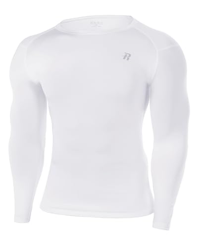 Runhit Kompressionsshirt Herren Langarm, UPF 50+ UV-Schutz Funktionsshirt Atmungsaktiv Laufshirt für Fitness Jogging Laufen Gym, Thermoshirt Männer Sportshirt Kompression Weiß M Runhit Kompressionsshirt Herren Langarm, UPF 50+ UV-Schutz Funktionsshirt Atmungsaktiv Laufshirt für Fitness Jogging Laufen Gym, Thermoshirt Männer Sportshirt Kompression Weiß M