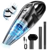 Handstaubsauger Akku Kabelloser 9000Pa, Leistungsstarker 120W, 60,000U/min | Autostaubsauger mit 3 Saugdüse & 2 HEPA-Filter, USB Aufladung Autostaubsauger für Tierhaare, Teppich Ha