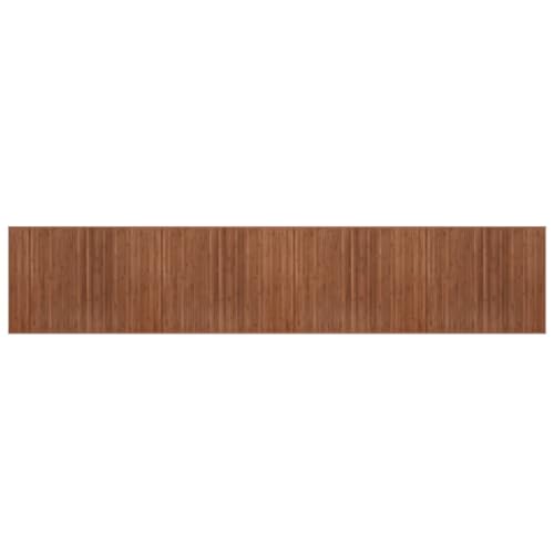Tapis rectangulaire en bambou marron 80x400 cm idéal pour habiller un long couloir - 4