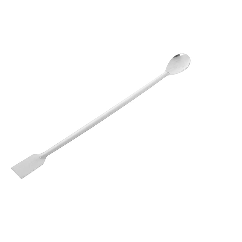 Stainless Steel Double Ended Micro Lab Scoop Spoon Half Round & Flat