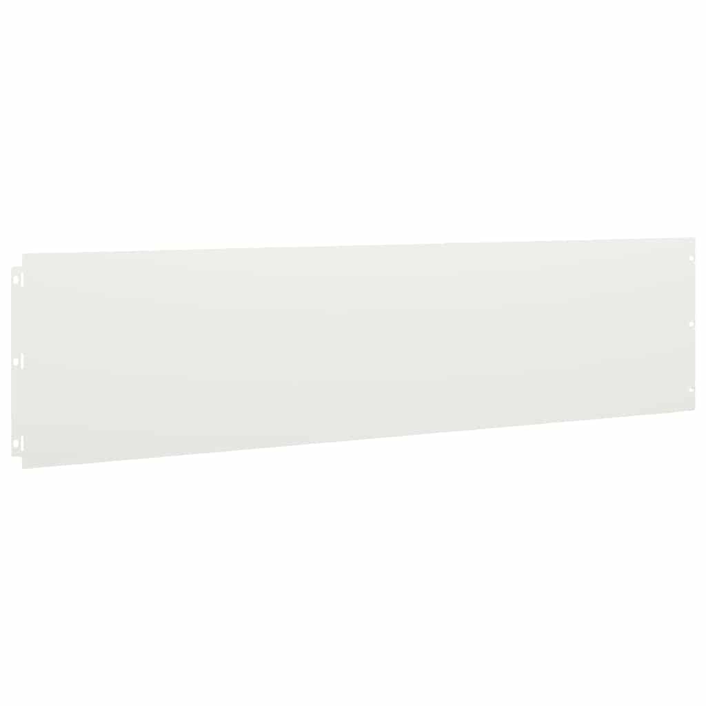 Krawędzie trawnika, 10 szt., białe, walcowana na zimno, 25 x 103 cm, obramowanie grządki, obrzeża ogrodowe z systemem wtykowym, do obramowania grządek, trawnika, tarasu, ścieżki, rabaty