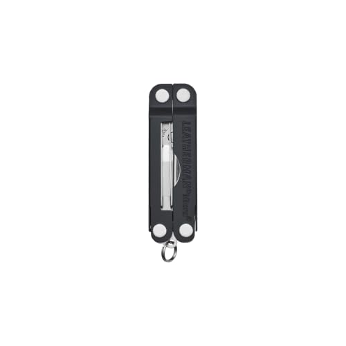 Image of LEATHERMAN Micra Keychain Multi-Tool, Grooming Tools, Mini Knife, Black | 10 Tools Including Spring-Action Scissors, Nail File, Tweezers & Mini Blade, Keychain Size