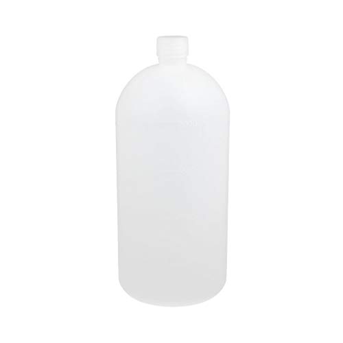 Aexit 2000ml HDPE gauge Plastic White Cylinder Refillable Narrow Mouth Liquid Storage Bottle Jar