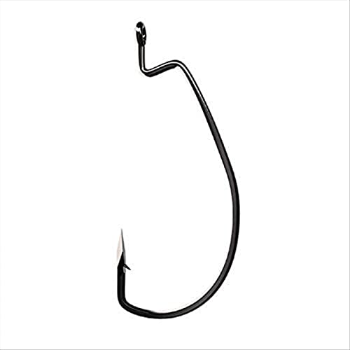 EAGLE CLAW Lazer Trokar Magworm Hook, Plat Black, 3/0 (6 Hooks)