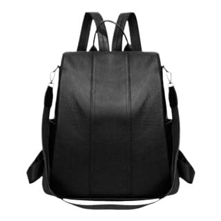 Mochila Anti-roubo de couro macio vintage bolsa de ombro de alta capacidade (preto 917)