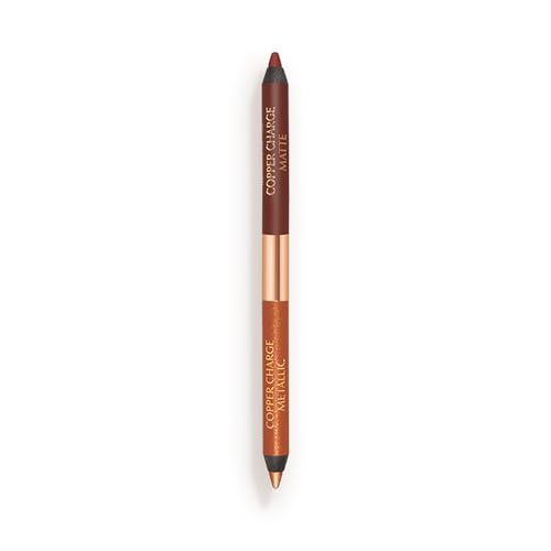 Charlotte Tilbury Magic Eyeliner - Waterproof Eyeliner Pencil with Matte & Metallic Finishes - Creamy Blendable Formula with Up to 16HR Wear - Smudge & Humidity Proof - Copper Charge