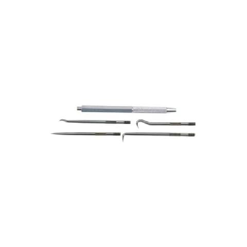 Moody Tools 58-0224 5 Pc. Magnetic Handle Scriber/Pick Set: 4 Blades & 1 Handle Cover