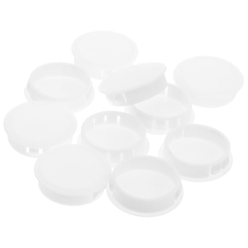 OUNONA 10 Piezas fundas decorativas para muebles tapones de rosca abrazaderas de panel tapones para agujeros de bolsillo tapa del extremo de la tubería tapón de agujero el plastico
