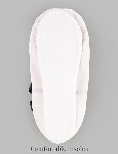 LingTing Dance Shoes for Girls PU Leather Ballet Flats Ballerina Slippers with Elastic Laces4