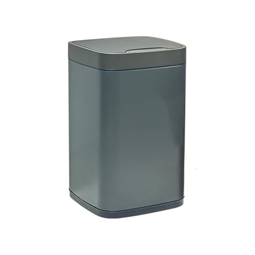 Poubelle à capteur pour cuisine et salon contenant en acier gris de 12L compact