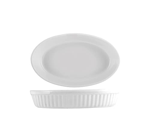 HOME Fuente Ovalada (25 x 15.5 x 5 cm, cerámica, Blanco