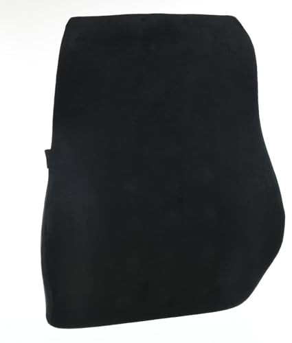 Max Comfort American Medical Foam Backrest - Lumbar Back Support Pillow for Office and Car - (Black)