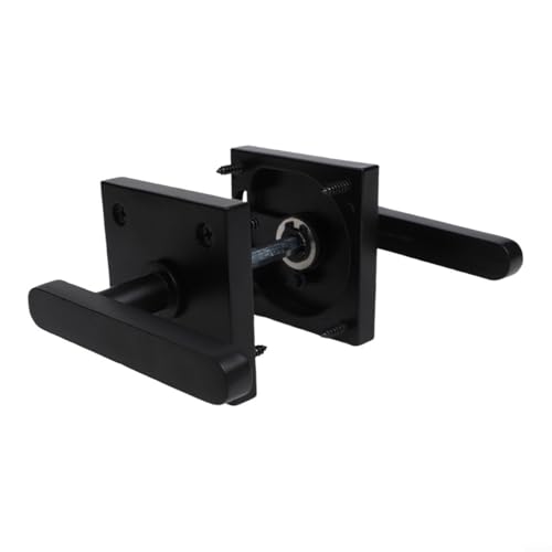 Verrou de porte de grange double face en aluminium noir avec vis - 6