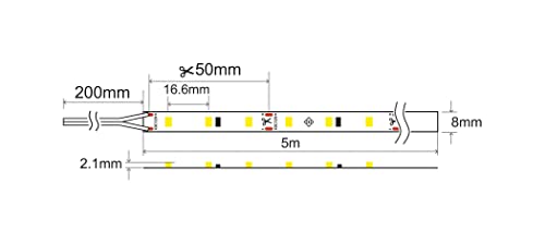 Integral LED IP20 5M Flexible LED Strip 12V Constant Voltage 2835SMD 4000K 460lm/M 90Ra 6W/M 60LEDs/M - Image 3