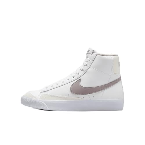 Nike Blazer Mid '77 Big Kids' Shoes (DA4086-121, White/Phantom/Light Violet Ore) Size 6.5
