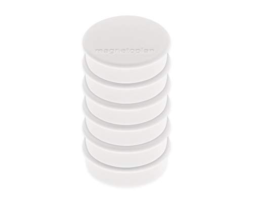 magnetoplan Magnete Discofix Hobby auf Blisterkarte, 6 Stück, Magnete mit schwarzer Kunststoff-Kappe, rund, mit speziallbeschichteter Magnetfläche