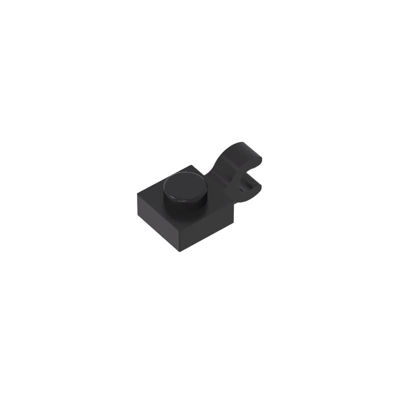 Gobricks 6019 Hinge Plate Plate Special 1x1 with Clip Horizontal [Thick U Clip] 50 Pieces GDS-813 Compatible with Lego Building Blocks Color:Black — image 1