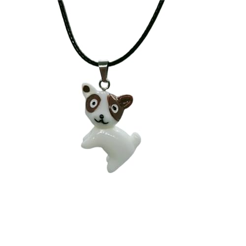 Collier breloque chien en résine, pendentif animal léger et résistant
