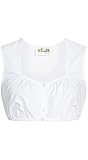 Wenger Austrian Style Dirndlbluse Ärmellos Ursi in Weiß Weiß Gr. 34
