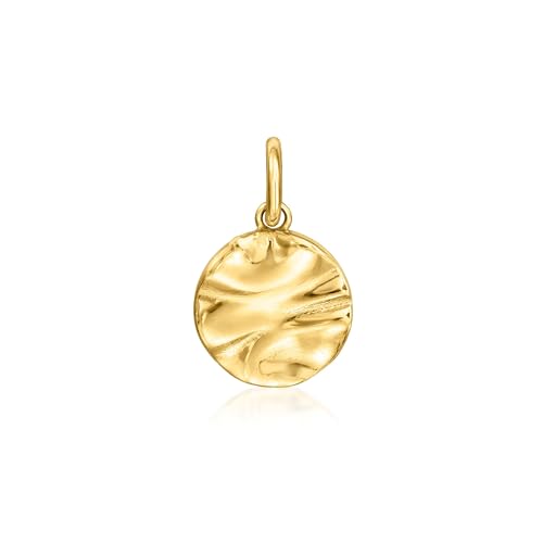 Pure Collection by Ross-Simons Italian 14kt Yellow Gold Wavy Disc Charm