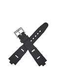 Hooxue Black Silicone 22mm/24mm Rubber Watch Band Lug Width 8mm with Stainless Steel Buckle Compatible with Diagono series (22mm Silver Buckle)
