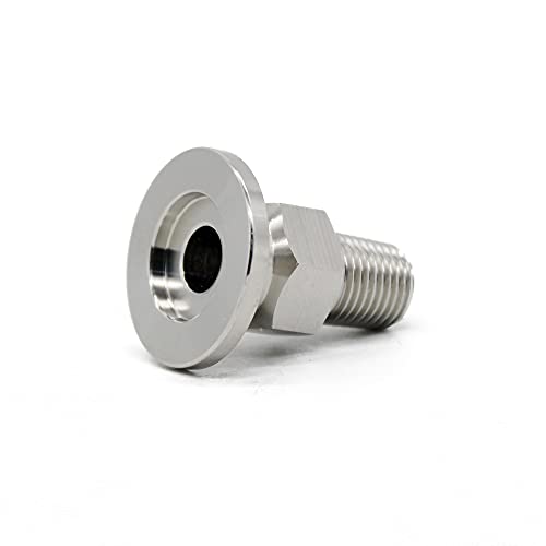 Image of SS304 KF16 NPT Male Adaptor thread 1 /4 inch NW16 KF Male coupling ISO-KF16 X NPT 1 /4 inch