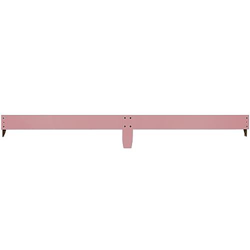 Image of Dream On Me Mini Crib Bed Rail in Rose Pink, Converts Mini Cribs to Twin Size Beds, Solid Wood Construction