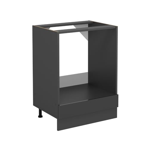 Vicco Meuble pour Four R-Line, Anthracite Haute Brillance, 60cm sans PT, pour Une Combinaison Libre au Sein de systèmes de Cuisine modulaires